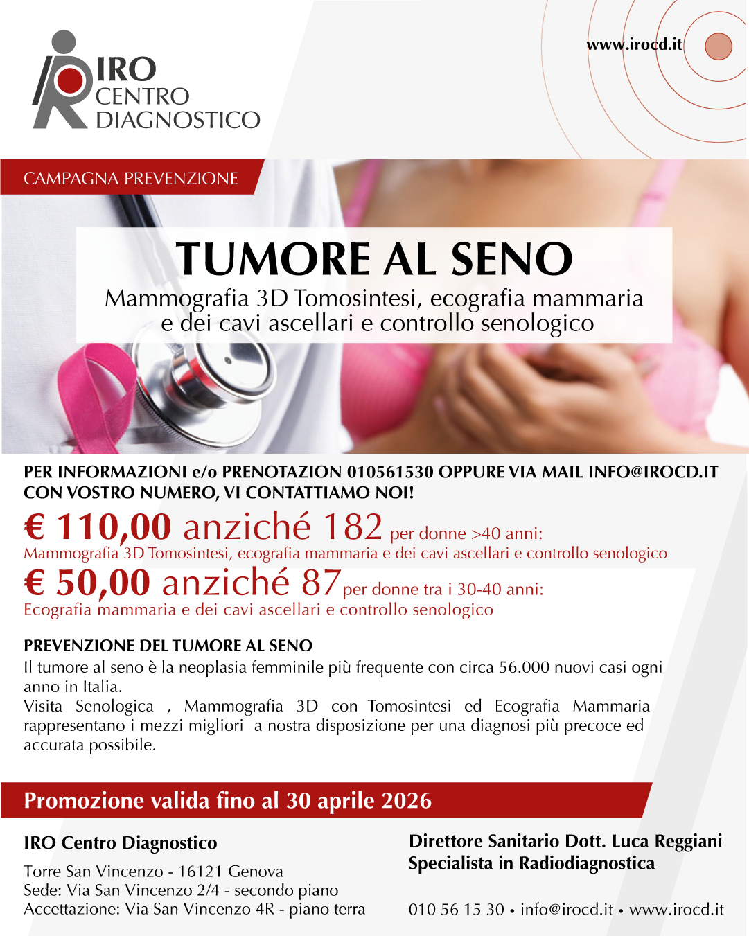 Campagna Prevenzione – Tumore al seno – Aprile 2026